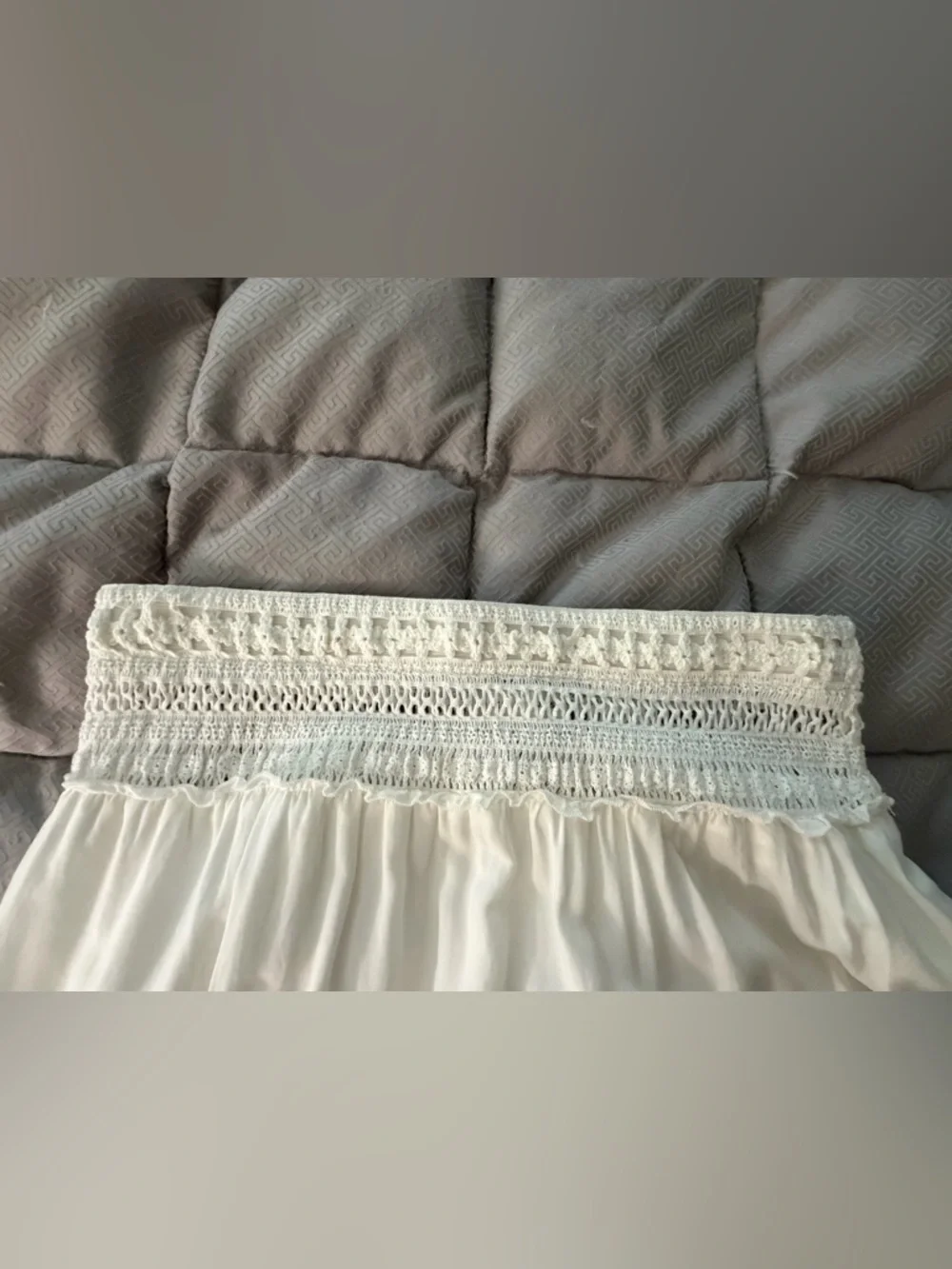 Sincerly Jules White Tiered Maxi Skirt with Smocked Waist - Picture 3 of 6